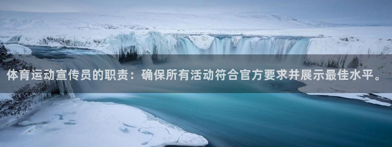 体育运动宣传员的职责：确保所有活动符合官方要求并展示最佳水平。